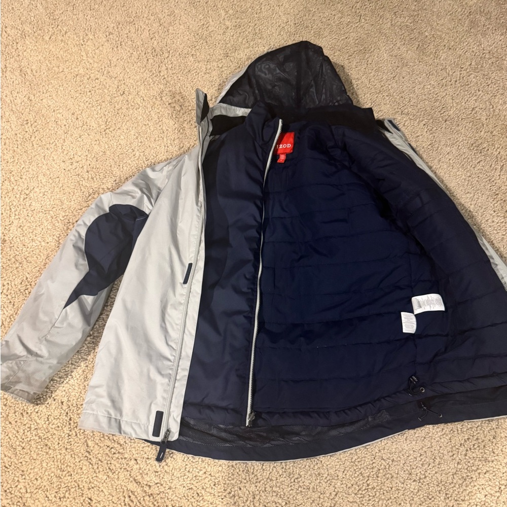 Izod Men's Silver and Navy Performance Jacket